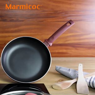Set 3 Sartenes Antihaderentes Spring Marmicoc 18 20 24 Cm Rojo