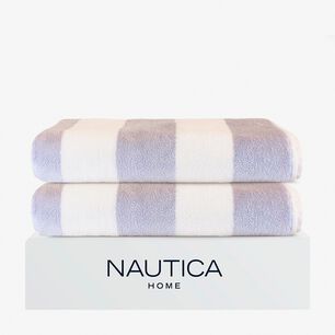 2 Toallas De Playa Nautica Home 100% Algod&oacute;n 163x81cm Cabana Gris
