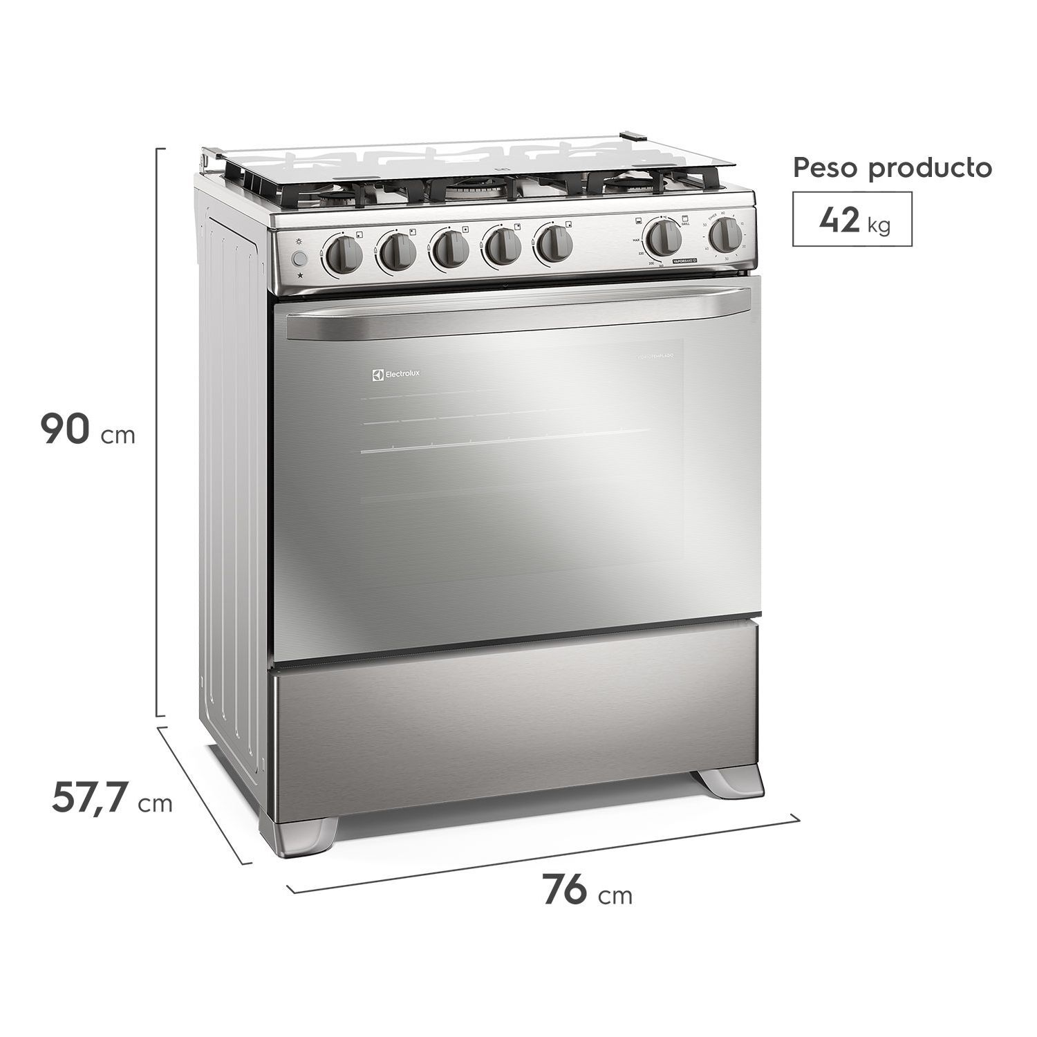 Cocina A Gas Electrolux Fe5sxc 5 Quemadores image number 2.0