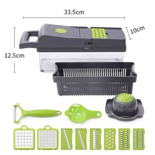 Cortador Picador De Verduras Frutas Multiuso 1 Set 16 Piezas