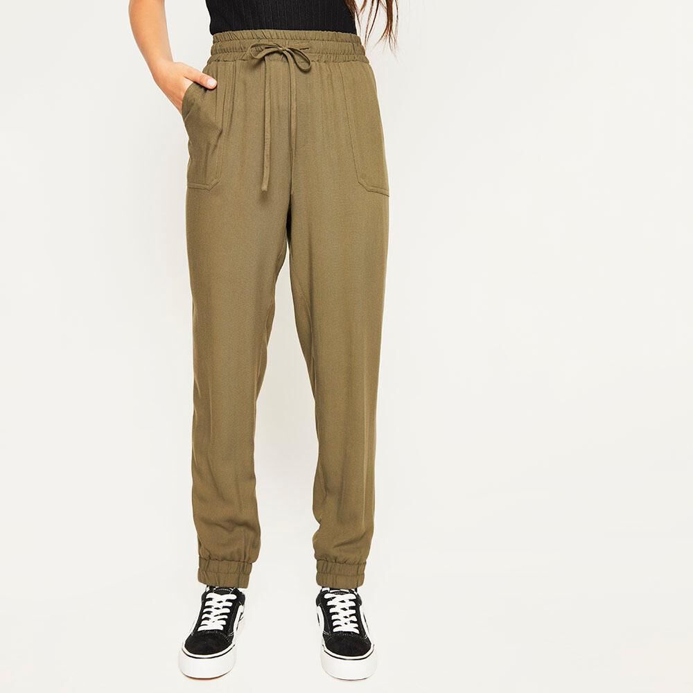 Pantalón Relax Con Puño Pretina Tiro Alto Regular Mujer Ocean Pacific en  Oferta | Hites.com