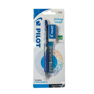 Portaminas Progrex Azul +minas 0.7mm + Borrador Pilot