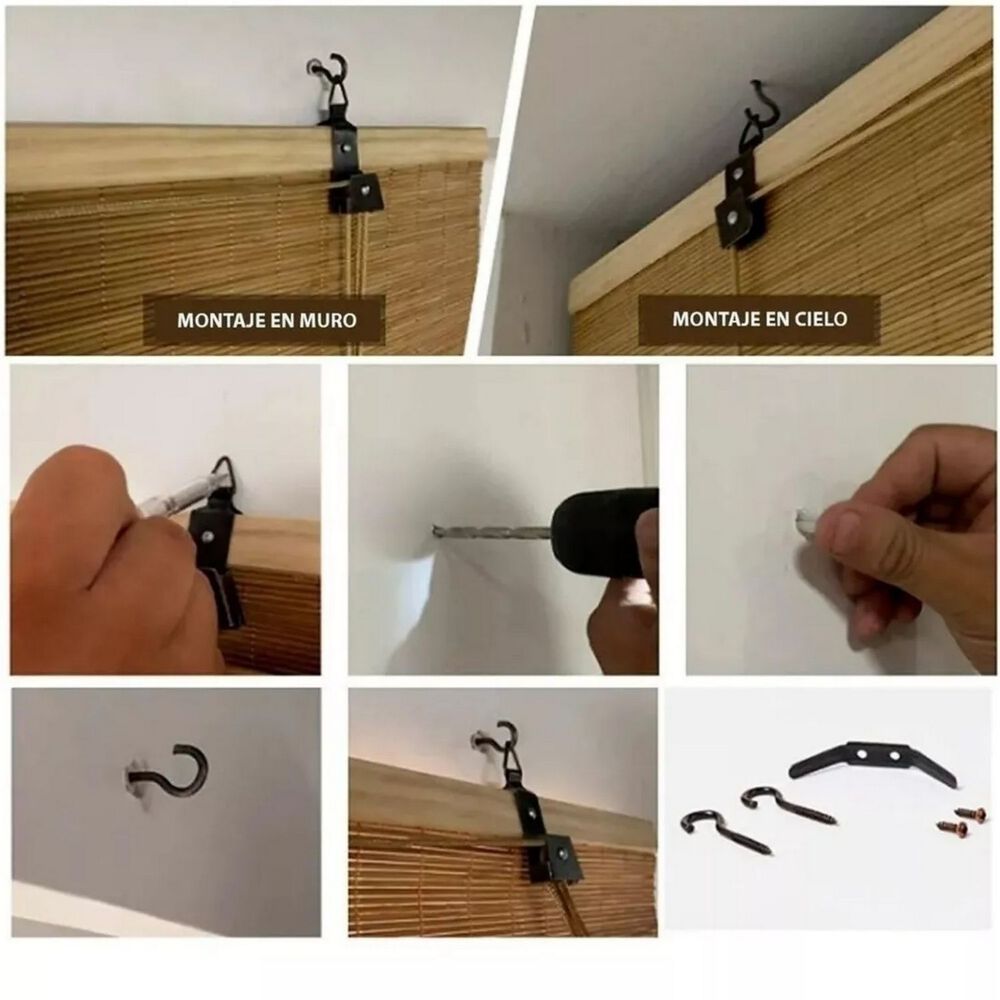 Cortina Persiana Roller Enrollable Bamb&uacute; Chocolate 120x180 Cm image number 5.0