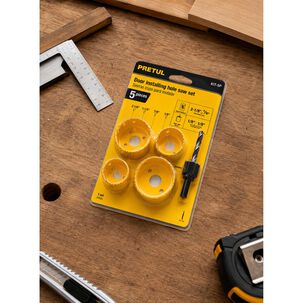 Sierra Copa 5 Piezas Para Instalar Cerraduras Pretul Kit-5p