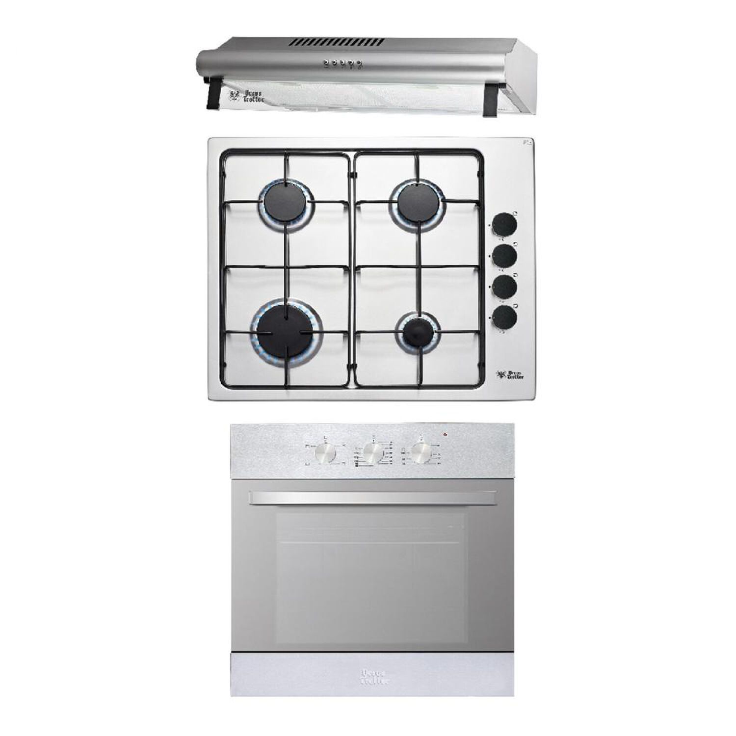 Kit De Cocina Ursus Trotter Horno Empotrado EPC4 REFLEX + Campana VF 60 INOX 1 M + Encimera El&eacute;ctrica  UT PRIME G4 / 4 Quemadores image number 0.0