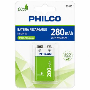 Bater&iacute;a 9v Recargable 280 Mah &ndash; Philco Eco Friendly Edition