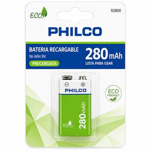 Bater&iacute;a 9v Recargable 280 Mah &ndash; Philco Eco Friendly Edition