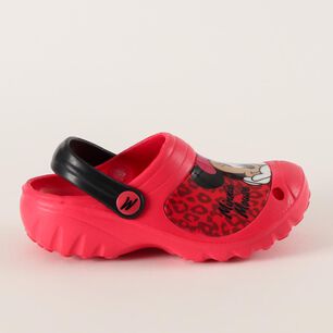 Sandalia Ni&ntilde;a Animal Print Minnie Rojo