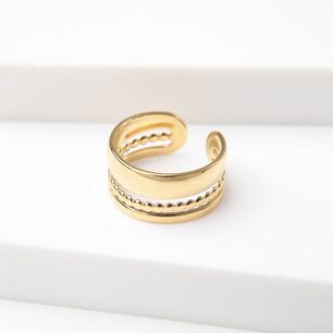 Anillo 19v69 Dorado Mujer Str273