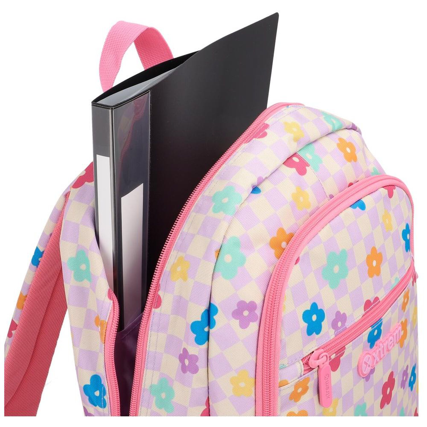 Mochila Xtrem Logan 6xt Flores Rosado image number 6.0