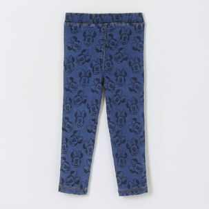 Calza Ni&ntilde;a Full Print Minnie Mouse Azul Oscuro Disney