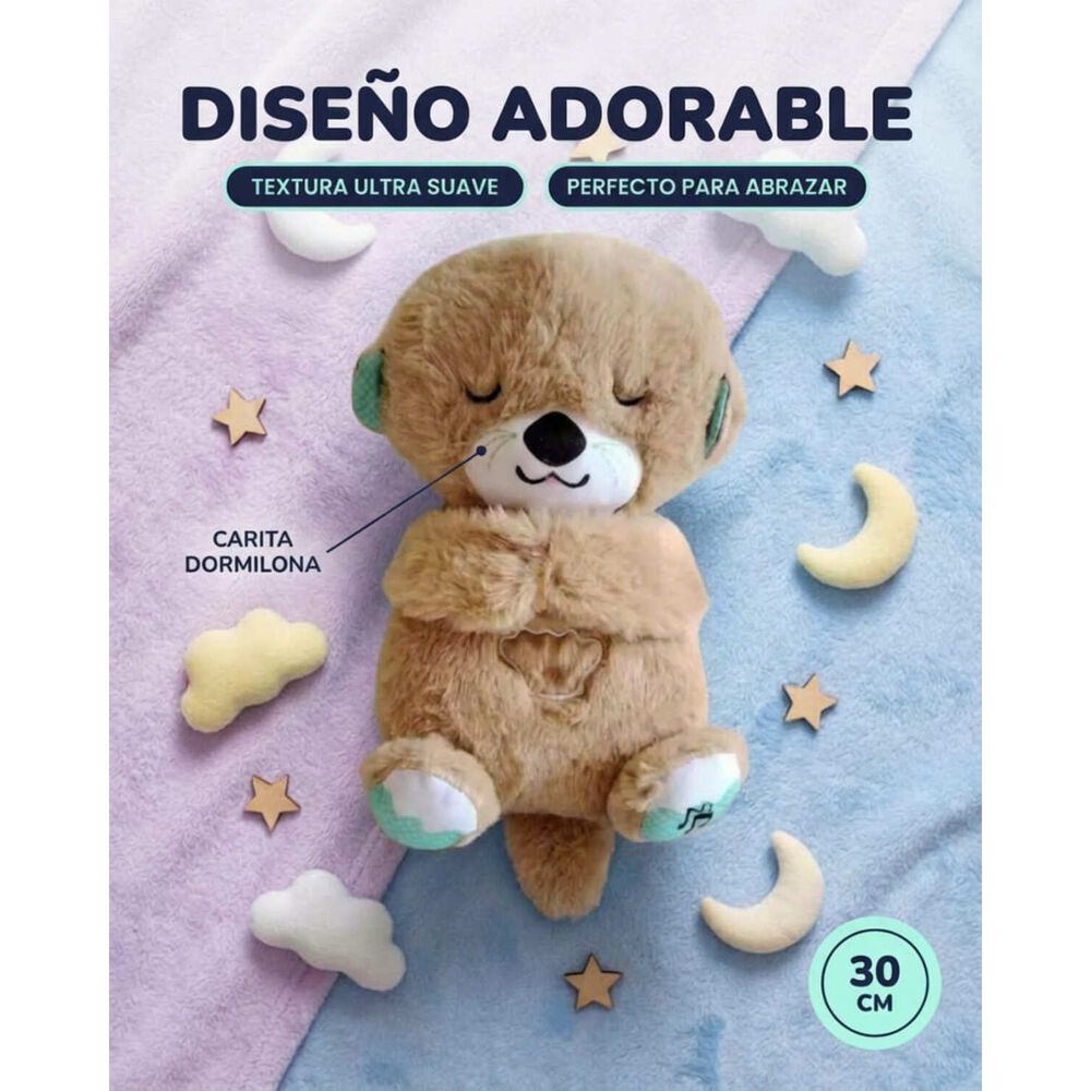 Peluche Nutria Respiraci&oacute;n Relajante Musical Con Luces Bebe image number 33.0