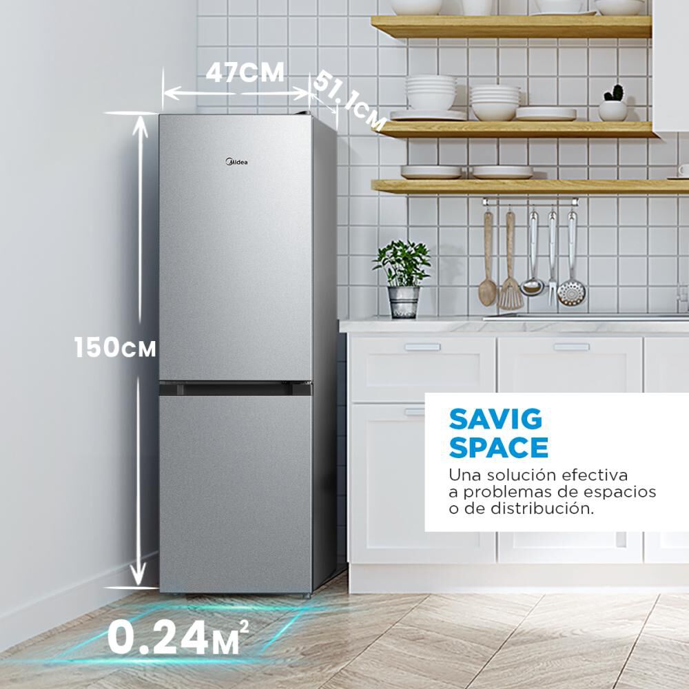 Refrigerador Bottom Freezer Midea MDRB241FGE50 / Frío Directo / 169 Litros / A+ image number 6.0