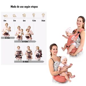 Portabeb&eacute; Ergonomico 0-3 A&ntilde;os Sonet Rosado By Lubabycas