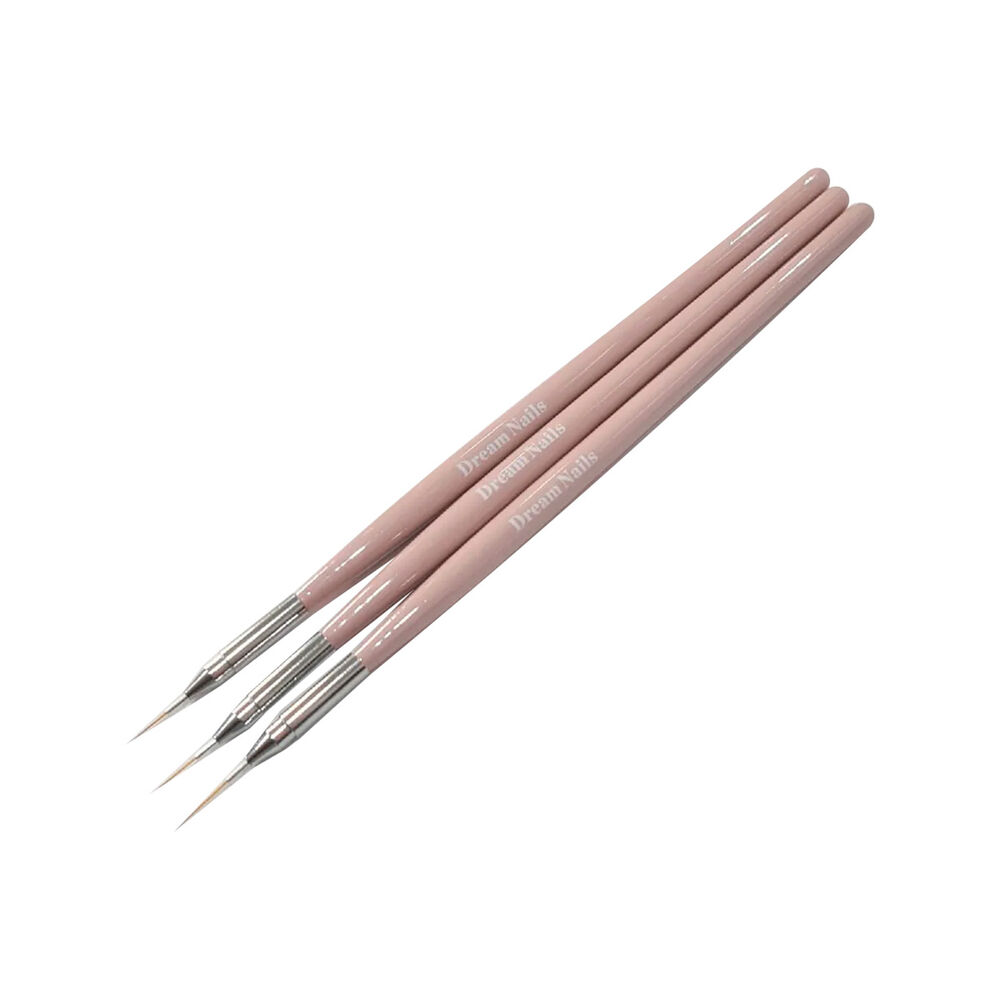 Set 3 Pinceles Delineadores Dream Nails Medidas 7mm 9mm 11mm image number 0.0