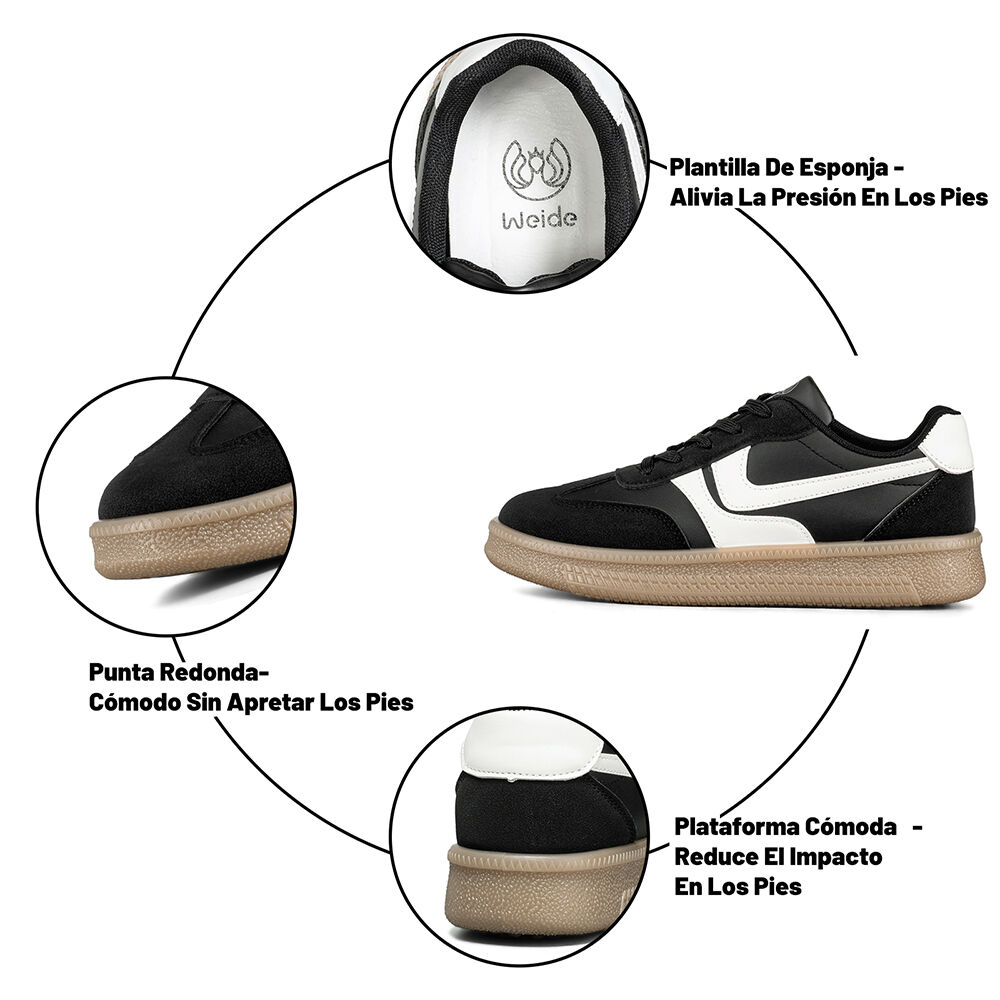 Zapatilla Casual Urbana Mujer Con Plataforma Weide Hx500 image number 9.0