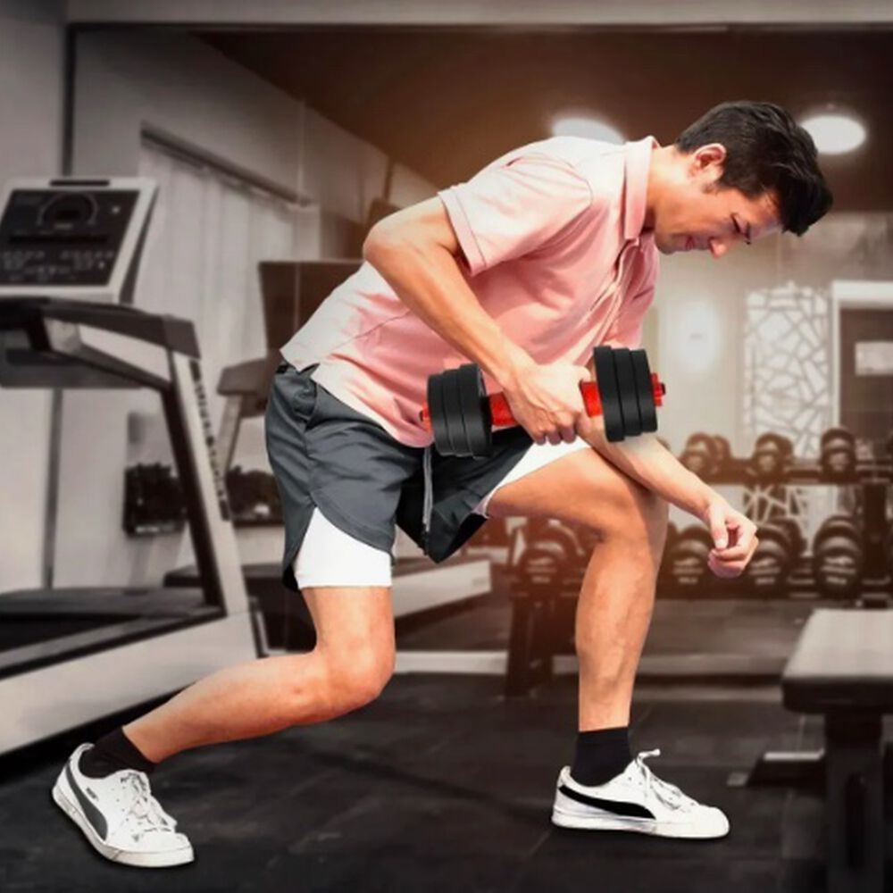 Short Gimnasio Con Licra Deportiva 2 En 1 Hombre Correr Gris Xl image number 3.0