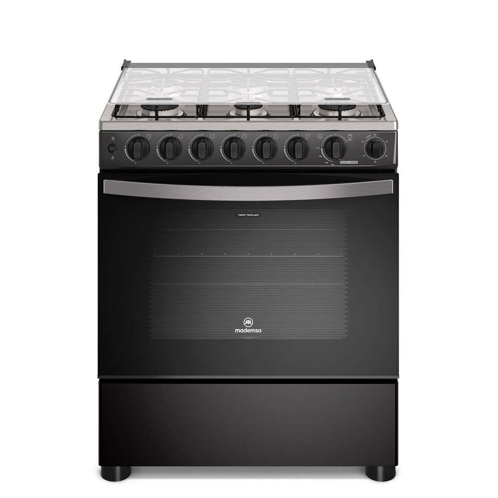 Cocina A Gas 6 Platos Horno Vapor Y Parrilla Pletina Fm6spc Negra image number 0.0