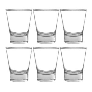 Set 6 Vasos Bajos Vidrio Cristal 347ml London Rocks