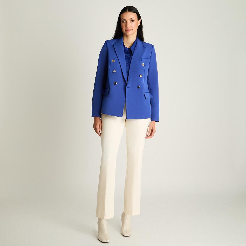 Blazer Cruzado Con Botones Cuello Solapa Mujer Lorenzo Di Pontti image number 1.0