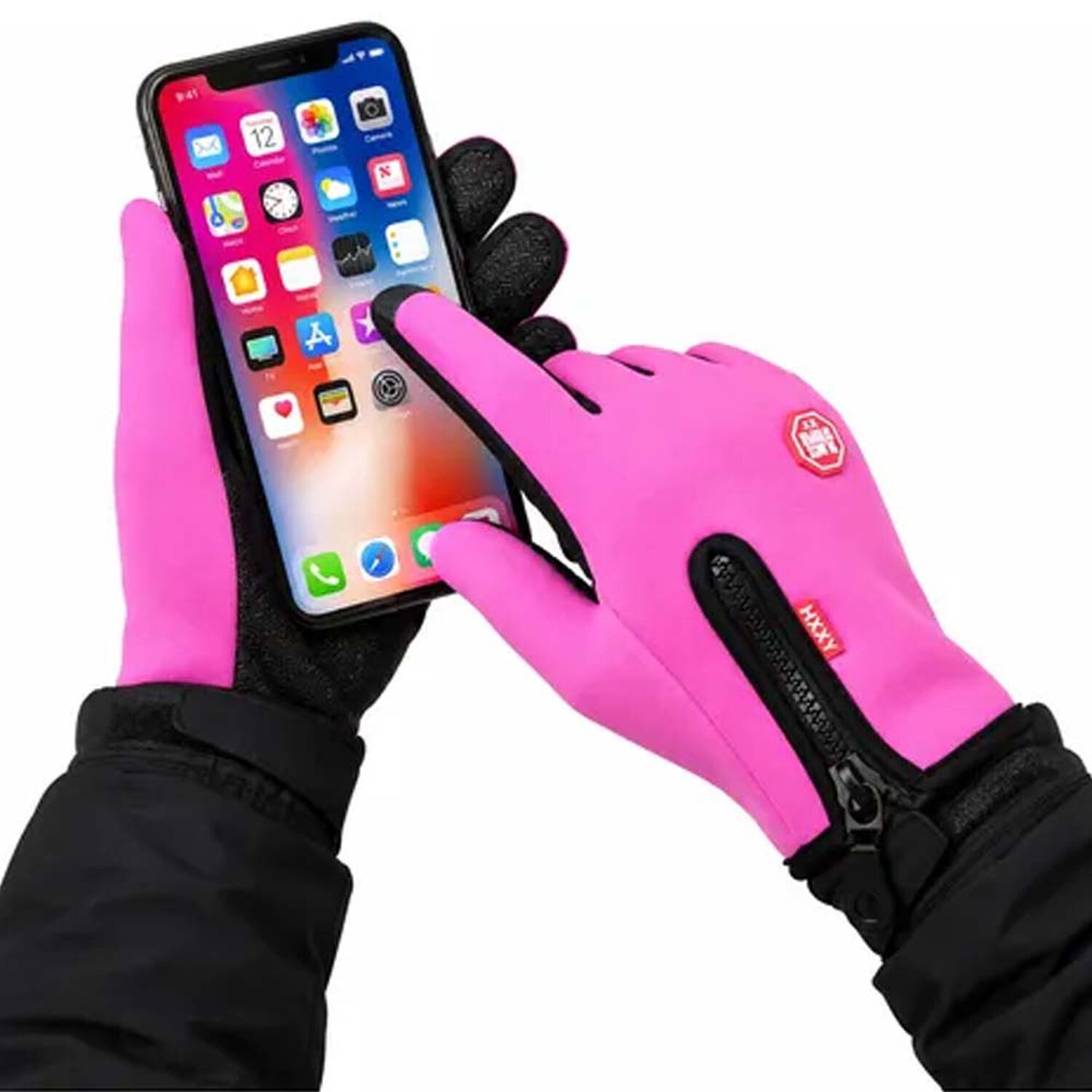 Guantes T&eacute;rmicos Unisex Rosa image number 3.0