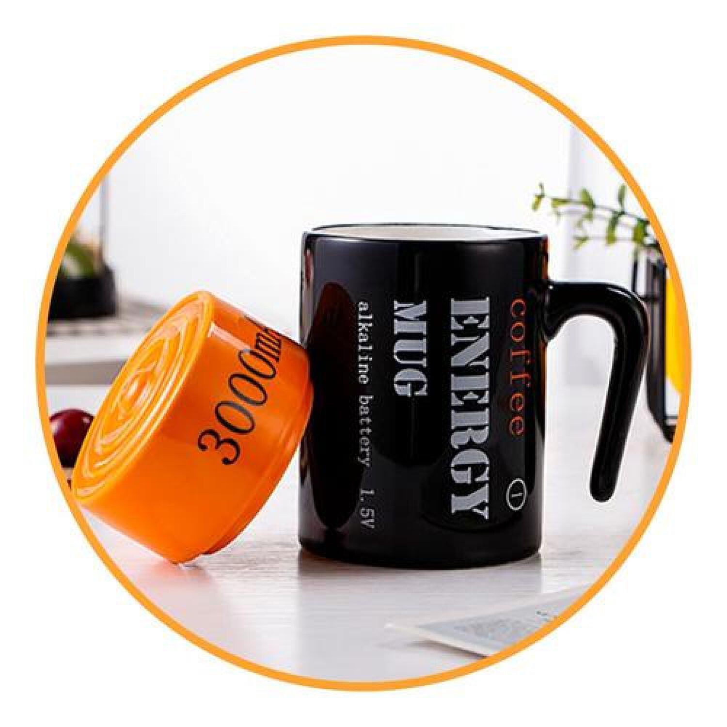 Taz&oacute;n 3d Energ&eacute;tico Con Dise&ntilde;o Bater&iacute;a Pila - Energy Mug image number 2.0