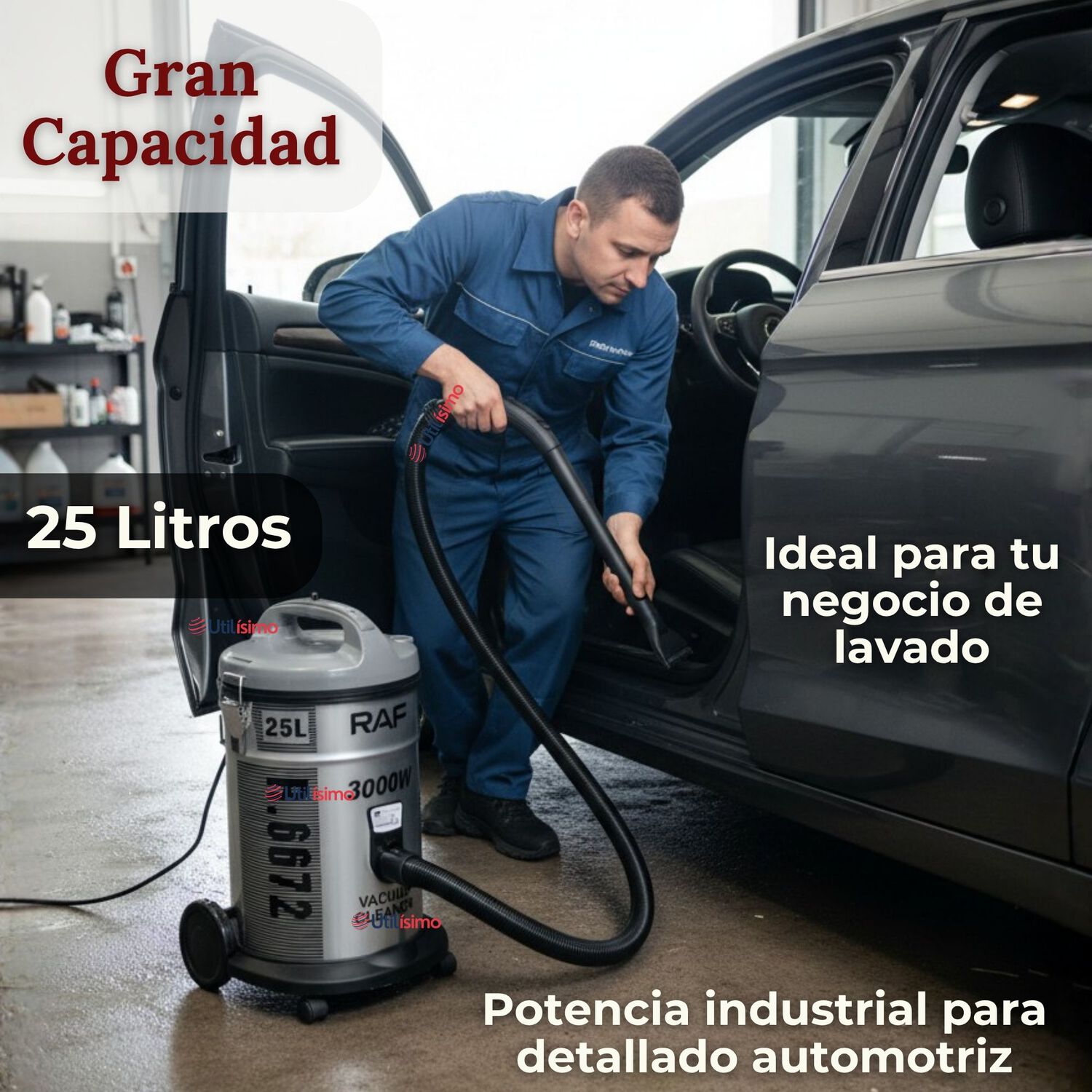 Aspiradora Vacuum Cicl&oacute;nica Succi&oacute;n Fuerte 3000w Potente 25 Litros image number 5.0