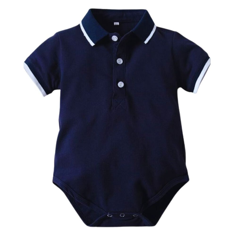 Conjunto Bebé Niño Body Estilo Pique Y Pantalón Corto 6 A 24 Meses Dark Blue image number 1.0