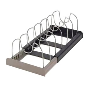Rack Organizador Tapas Ollas Expandible Cocina Menaje Sart&eacute;n