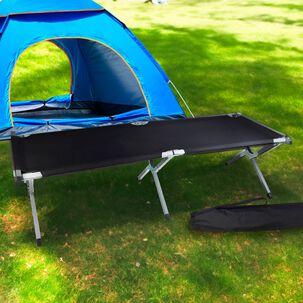 Cama Plegable 1 Persona Negro Cama Plegable 1 Persona Negro