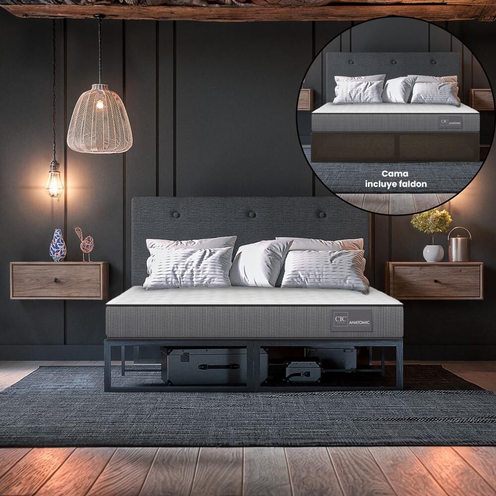 Cama Metálica Cic Iron Smart Anatomic / 2 Plazas / Base Normal image number 7.0