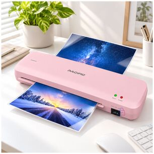 Laminadora Plastificadora A4 Doble Rodillo Rosado - Ps