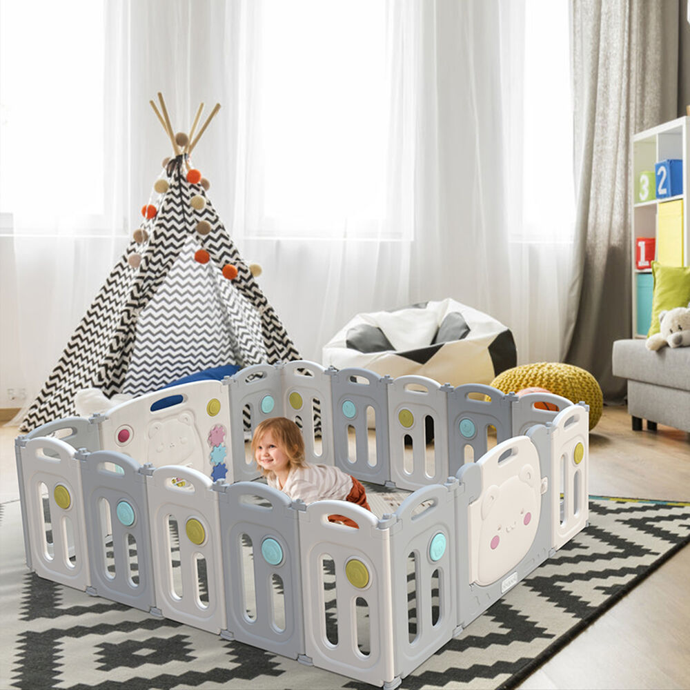 Corral Didáctico De Juegos Plegable Kiddy Grey image number 7.0