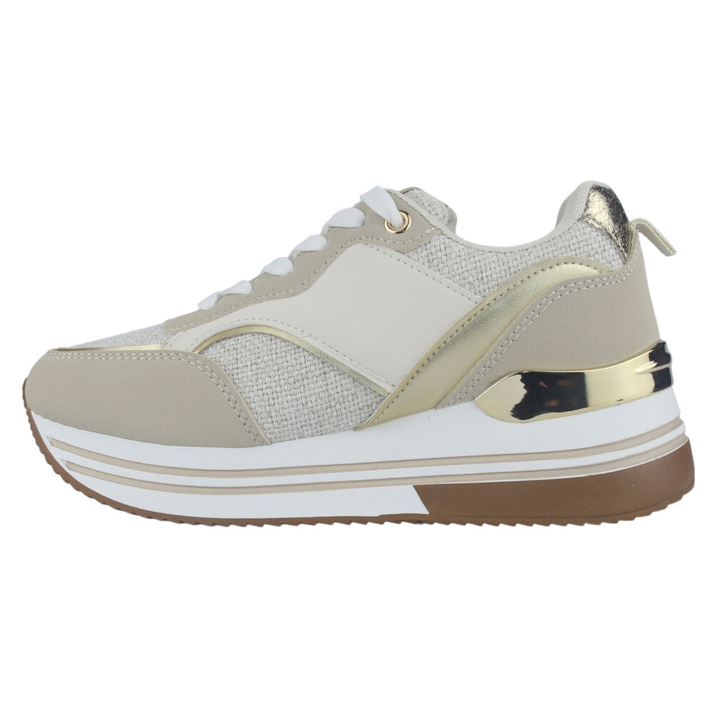 Zapatilla Mujer Chalada Jettixlow2 Beige Urbano image number 1.0