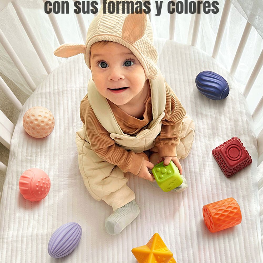 Juguete Sensorial Bloques Pelotas Mordedor Tm193 Lubabycas image number 7.0