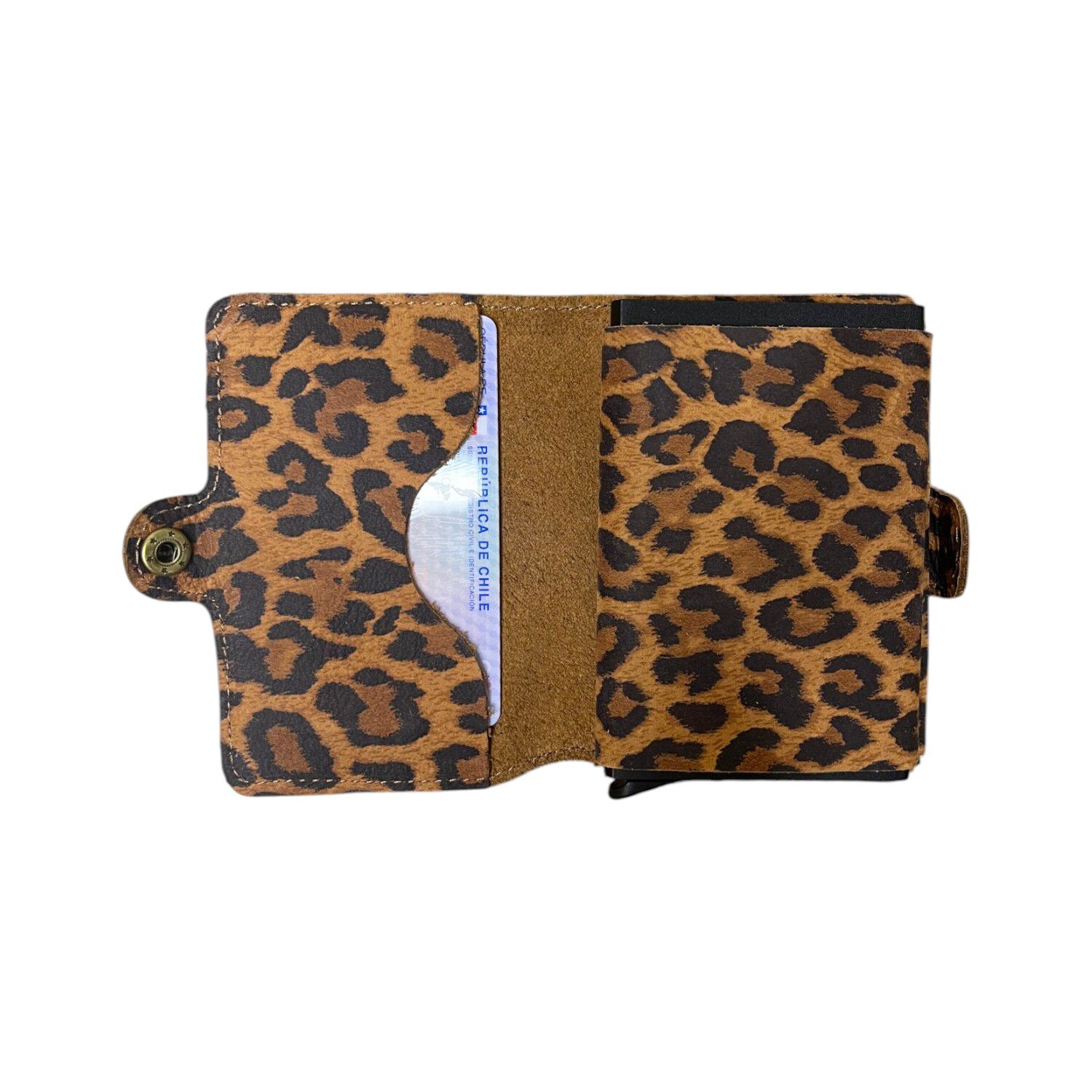 Billetera De Cuero Anticlonaci&oacute;n Animal Print image number 2.0