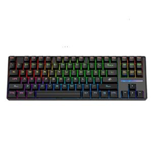 Teclado Gamer Sk16 Qwerty Con Luz Rgb 87 Teclas Mecanico