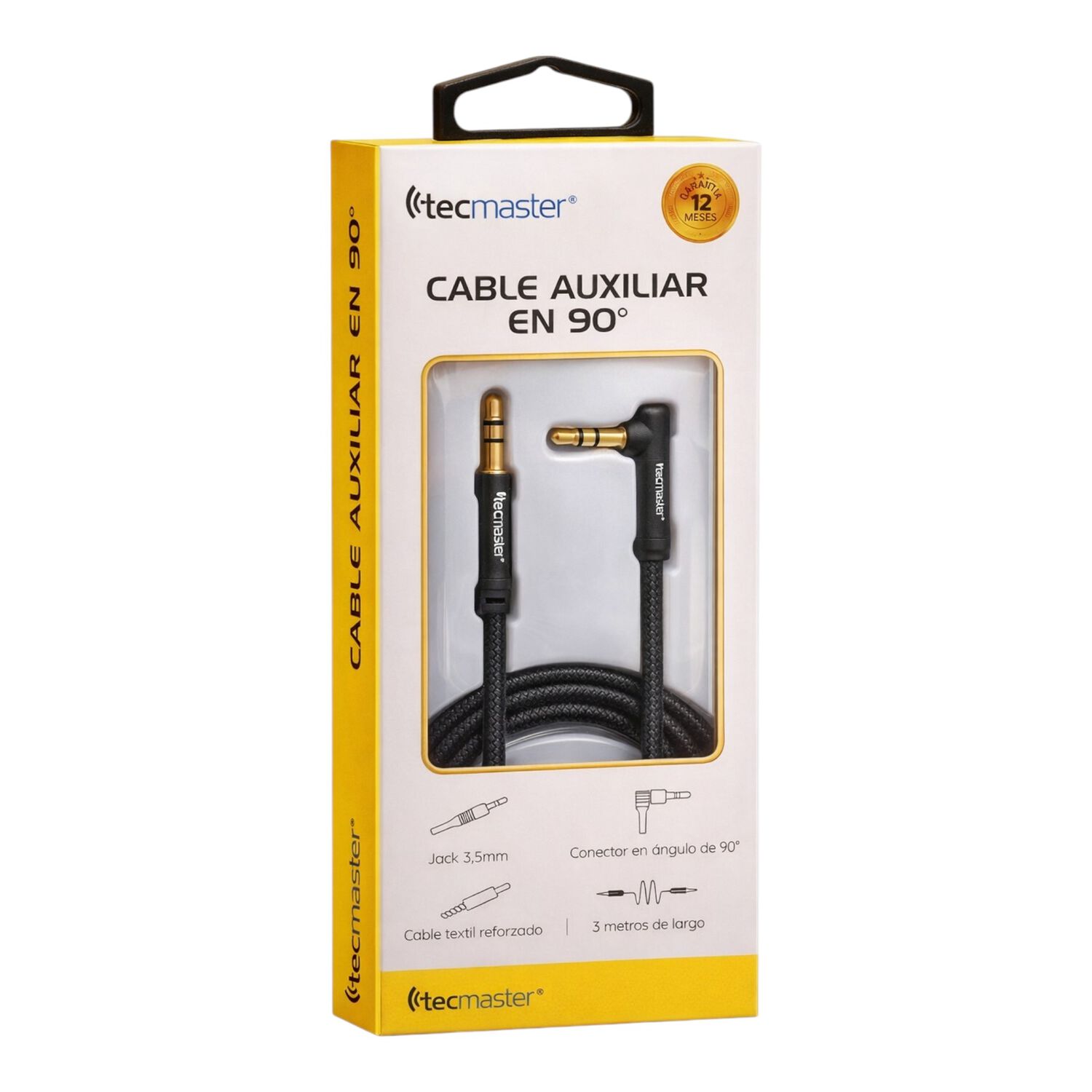 Cable De Audio Premium 1x1 Jack 3.5mm Acordonado 3mt image number 6.0