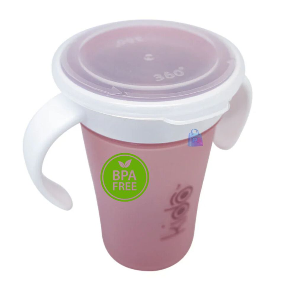 Vaso 360 Antiderrame Kido 280ml Con Asas Beb&eacute; Colores - Ps image number 3.0