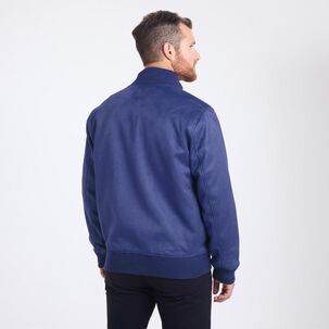 Chaqueta Ecocuero Regular Cuello Redondo Hombre Az Black