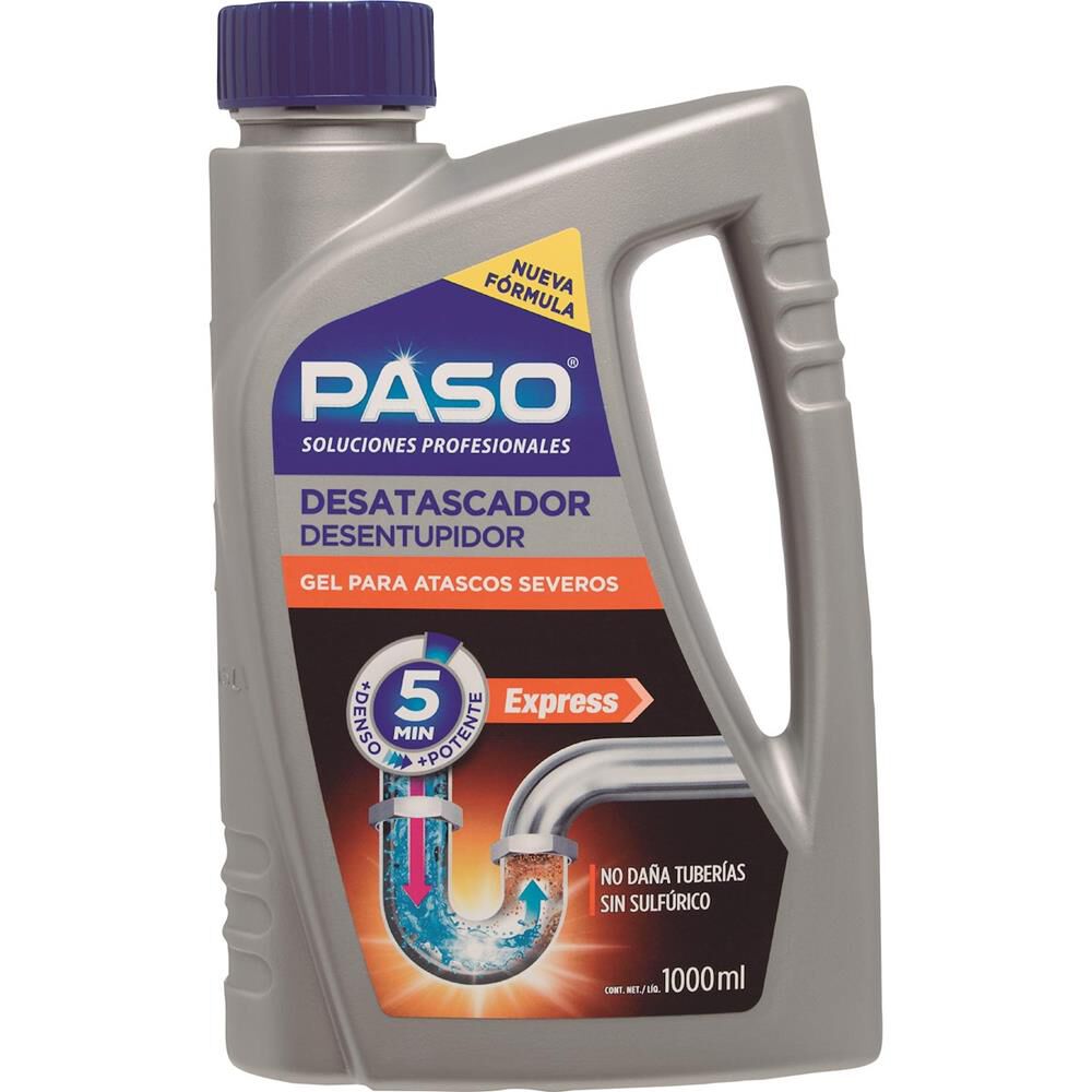 Destapador Gel Tuberias Y Desag&uuml;es 1lt - Paso image number 0.0