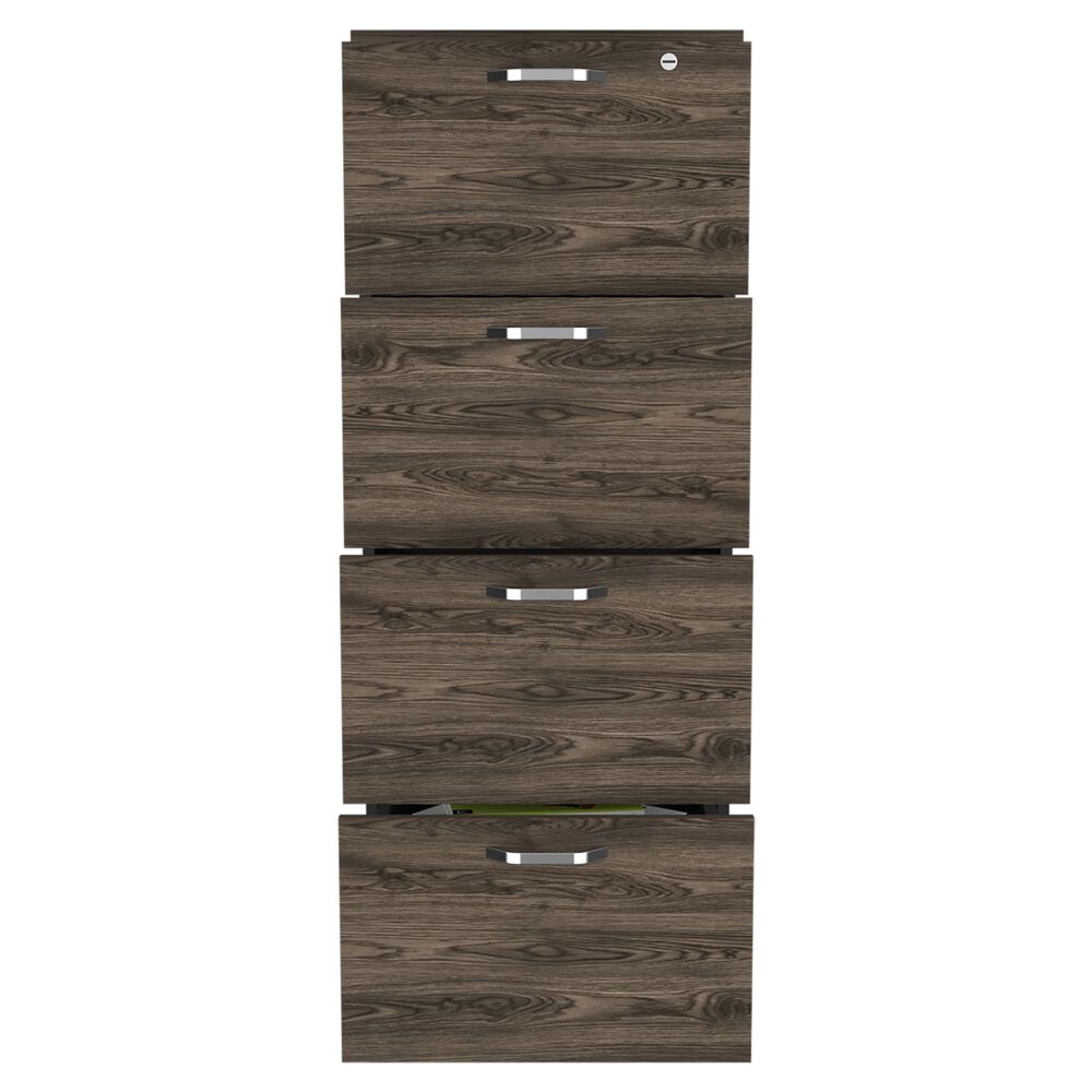 Cajonera 132,2x47x5x45 Cm Fm-005n Negro Y Caf&eacute; Oscuro image number 2.0