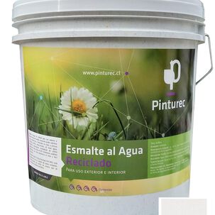 Esmalte Al Agua Reciclado Pinturec Satinado Blanco Llama 4g