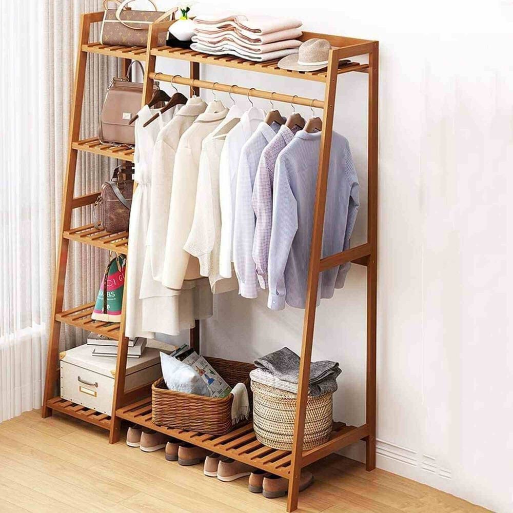 Perchero Organizador De Madera 5 Niveles 110x40x140 Cm image number 2.0