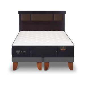 Cama Europea Cic Premium / 2 Plazas / Base Dividida + Respaldo