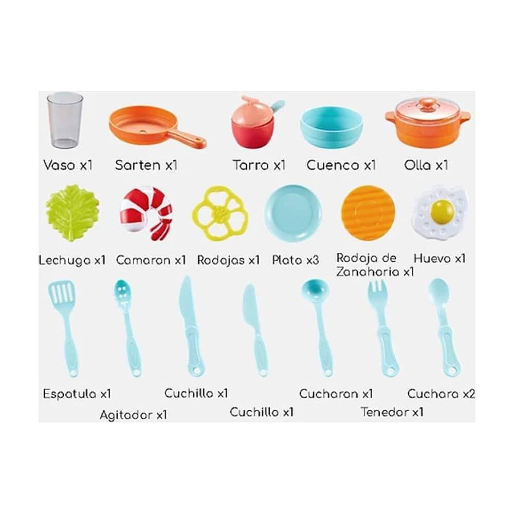 Juego De Cocina Con Luces Y Sonidos 42 Piezas 63cmx45cm image number 4.0