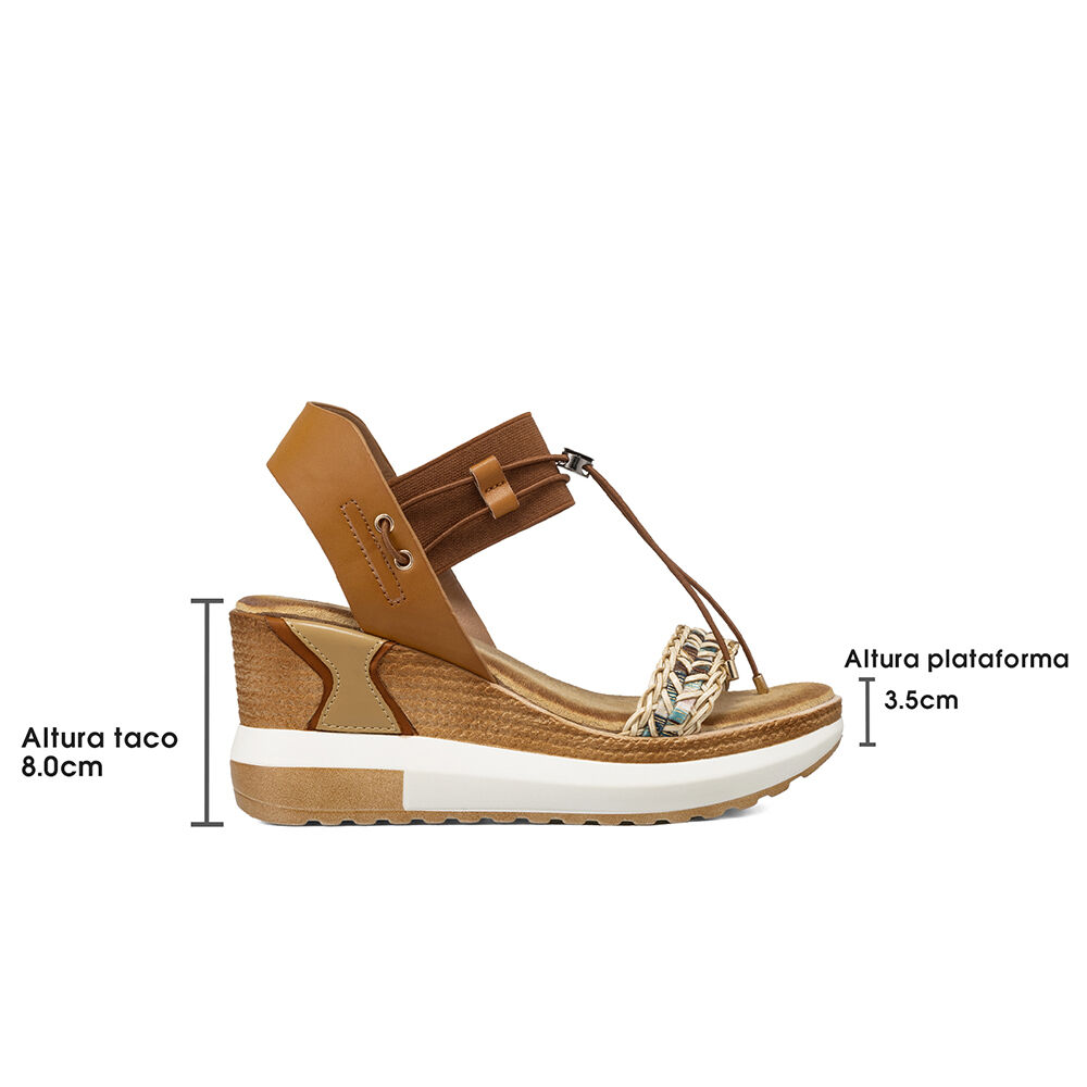 Sandalias Casuales Taco Cuña Mujer Weide Js02 image number 4.0