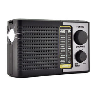 Radio Port&aacute;til Am/fm/sw Con Panel Solar, Usb Y Luz Led - Ps