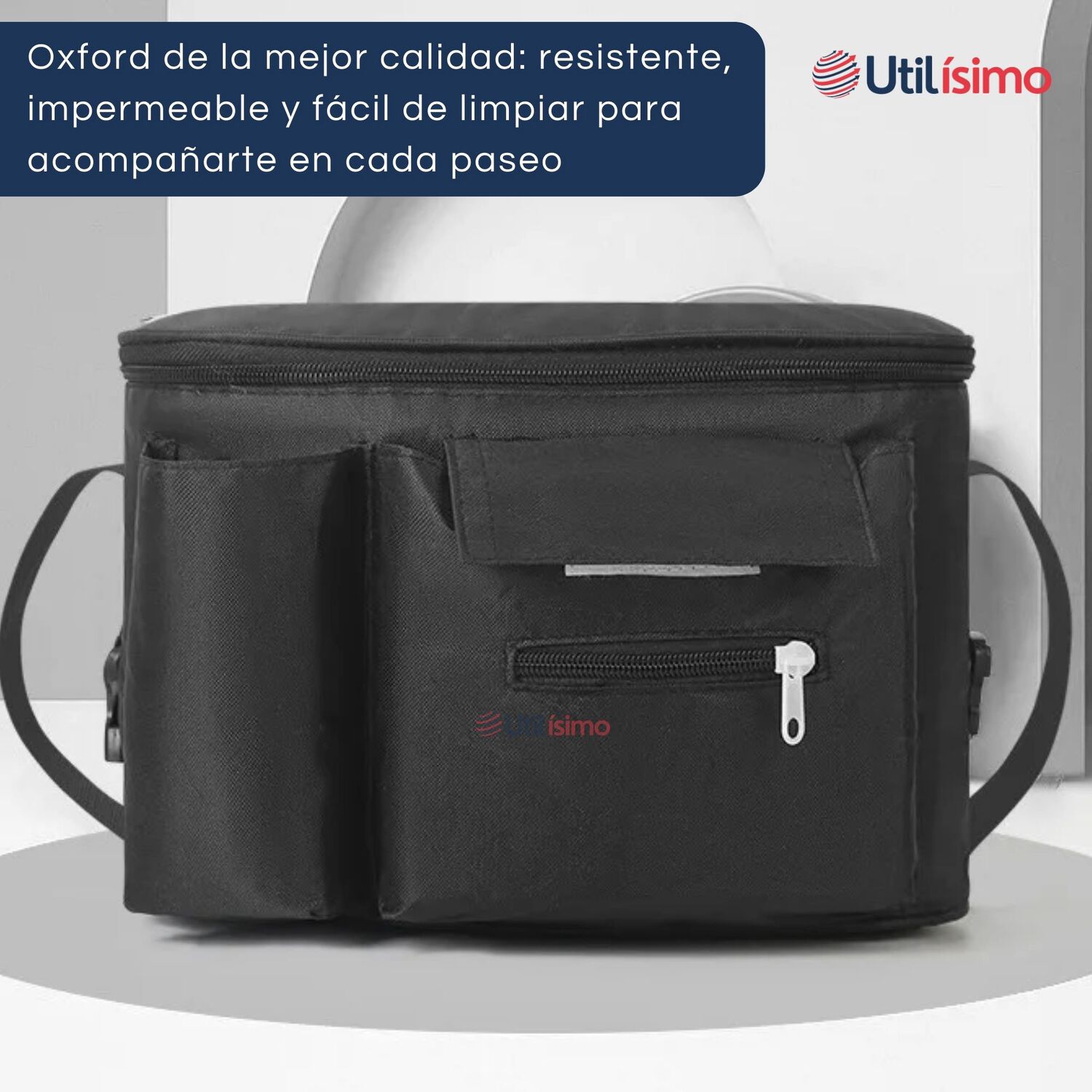 Bolso Maternal Mochila Para Coche Pa&ntilde;alera Beb&eacute; Black image number 7.0