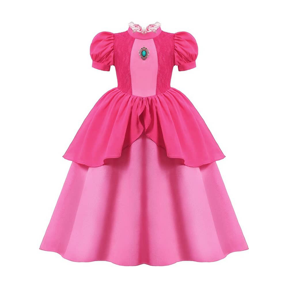 Disfraz Vestido Princesa Peach Ni&ntilde;as Super Mario Bros image number 0.0